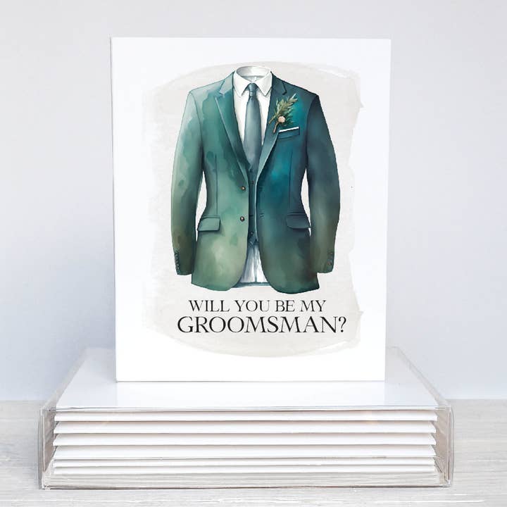 Groomsman Best Man Wedding Party Proposal Card Box Set for wholesale by Sassper Goods