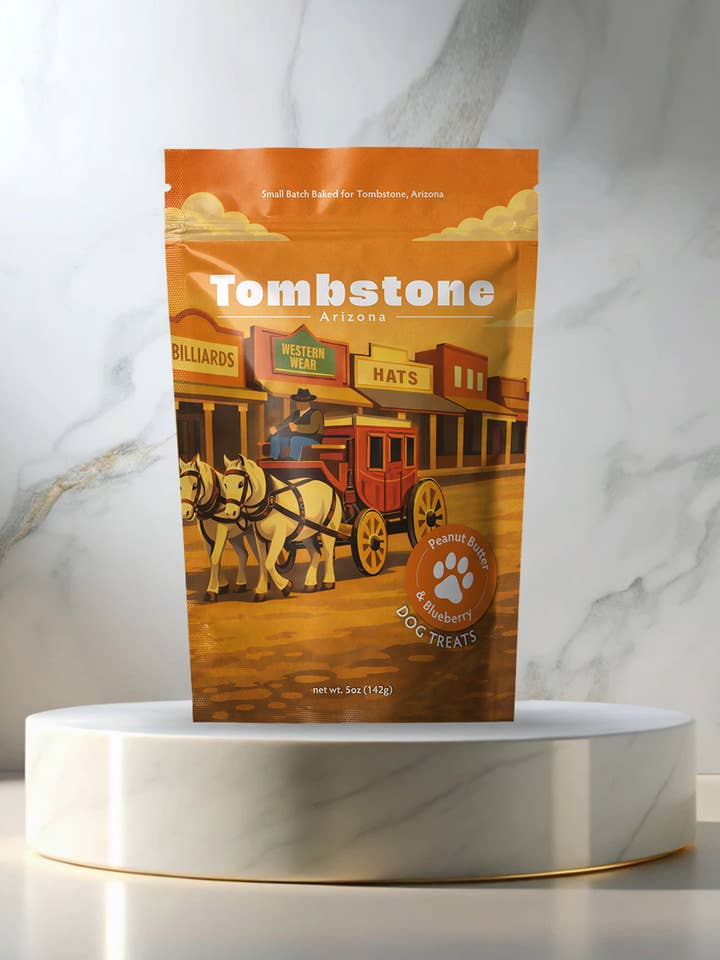 Tombstone, AZ Souvenir Dog Treats - 5oz Small-Batch for wholesale by Neoteric Brands