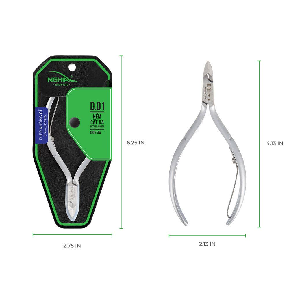 NGHIA - Vente Coupe-cuticules - Pince à cuticules D-01 en acier inoxydable2