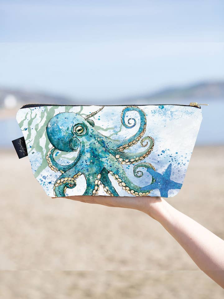 Bolsa de Cosméticos Pulpo Azul para venta al por mayor de Dollyhotdogs