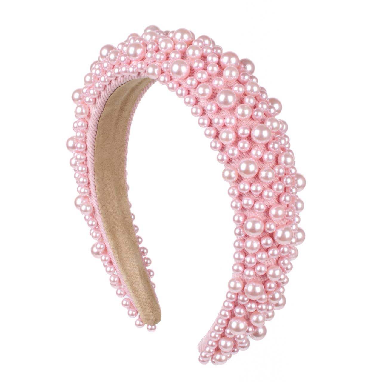 Selini New York - Wholesale Fashion Headband - Women's - Luxury Pearl Padded Headband-PHB10547
