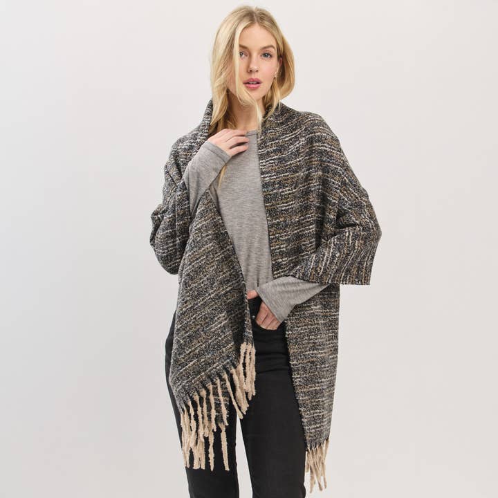 Hana - Wholesale Scarf - Women's - Multi Colors Super Soft with Fringes Winter Scarf1