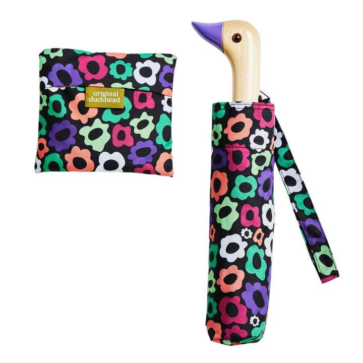 Original Duckhead USA - Wholesale Umbrella - Unisex - Flower Maze Compact Eco-Friendly Wind Resistant Umbrella