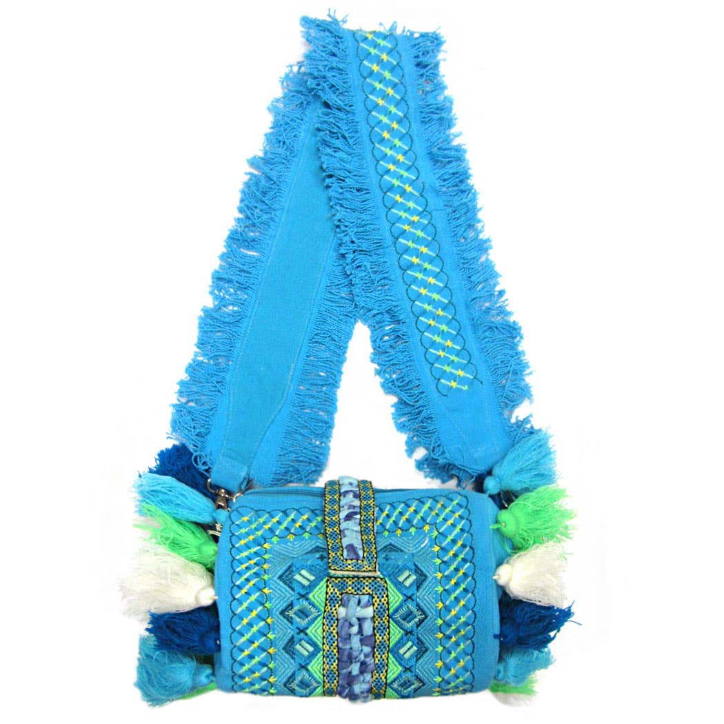 Fashion City - Wholesale Crossbody Bag - Women's - Embellished Cross Body Bag with Tassels0
