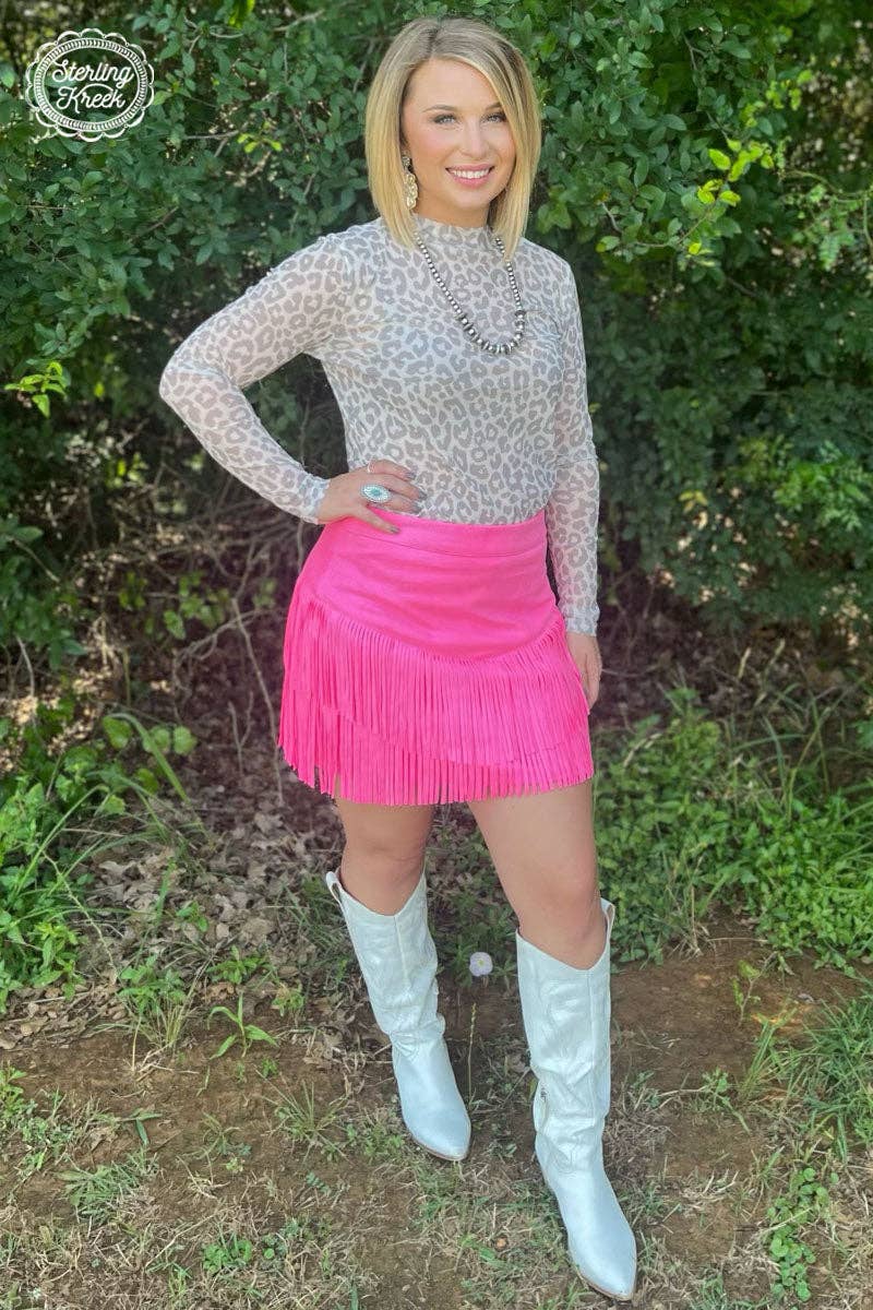 Sterling Kreek - Wholesale Skirt - Women's - FORT WORTH FRINGE SKIRT PINK9