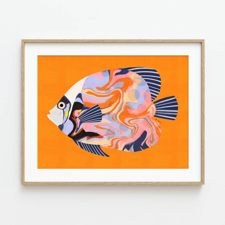 Kunsttryk "Angelfish" (farveversion) for engroshandel hos El buen limón