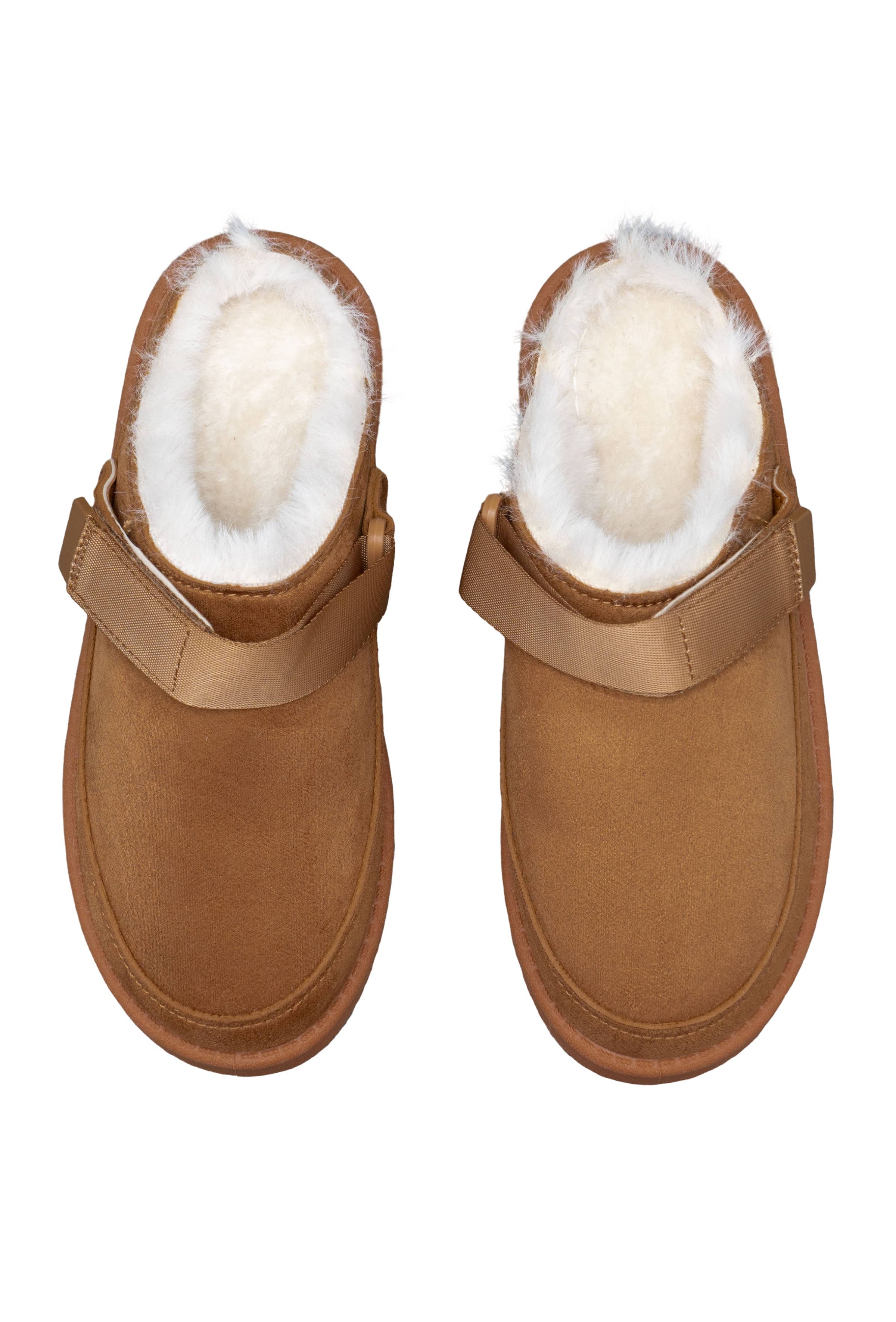 C'M PARIS - Wholesale Slippers - Women's - Suede-Lined Clog with Velcro Strap 652614