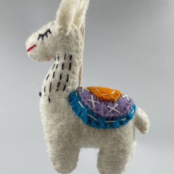 Funky Yak Ltd - Wholesale Ornament - Handmade Beautiful Lama Felt Decoration/Ornaments3