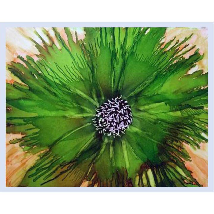 Peach and Green Flower for wholesale by MoesArt Studios