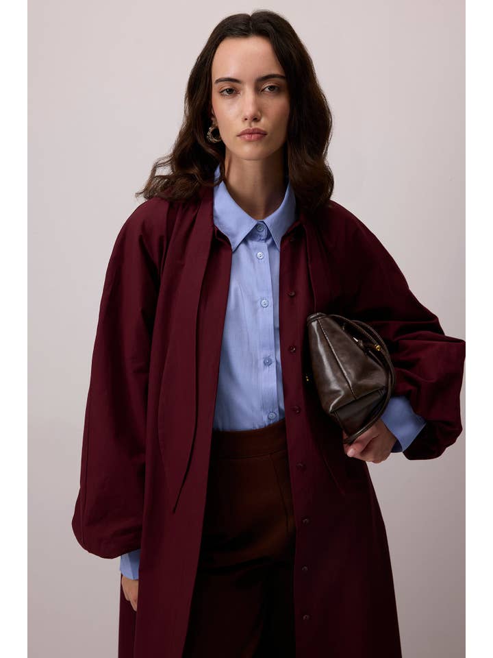 M rd m 100% COTTON BALLOON SLEEVE TRENCH COAT for wholesale on Faire2