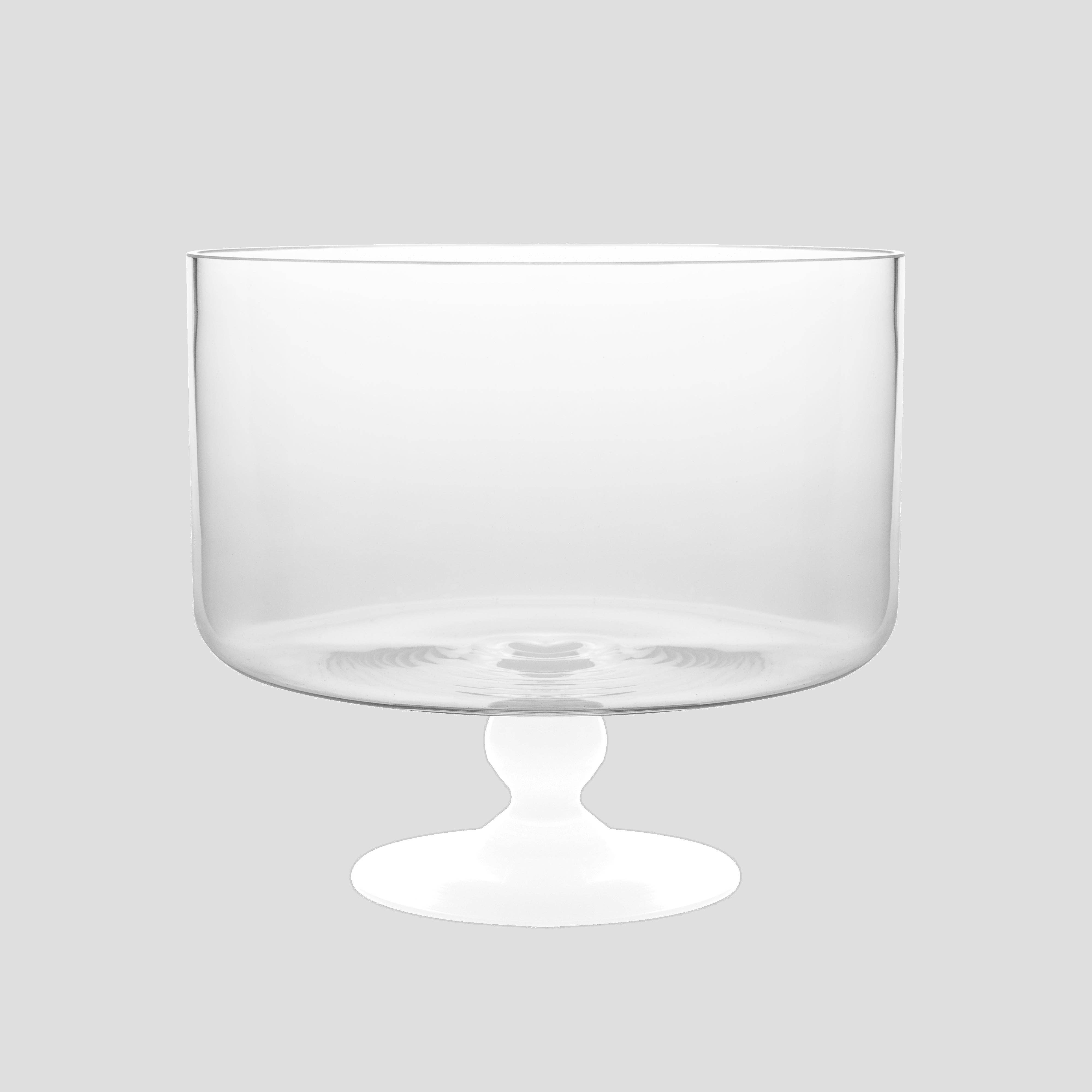 Barski - Wholesale Bowl - Opal Trifle Bowl with White Foot, 9.2"D, 170 oz.1