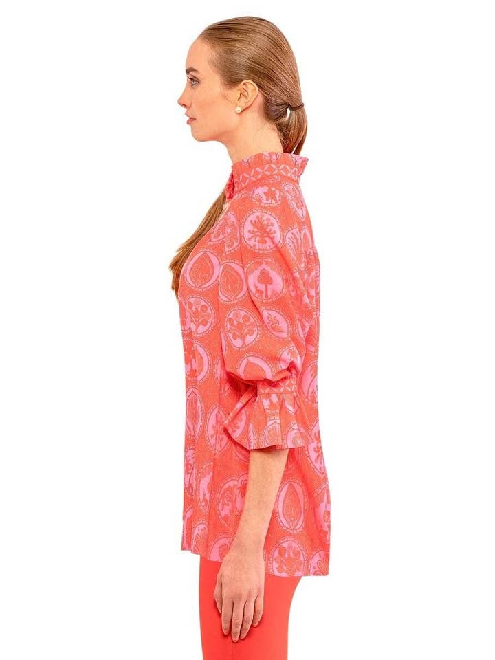 Gretchen Scott LLC – wholesale Tunic – Women’s – Ruffleneck Tunic - Circle of Love6