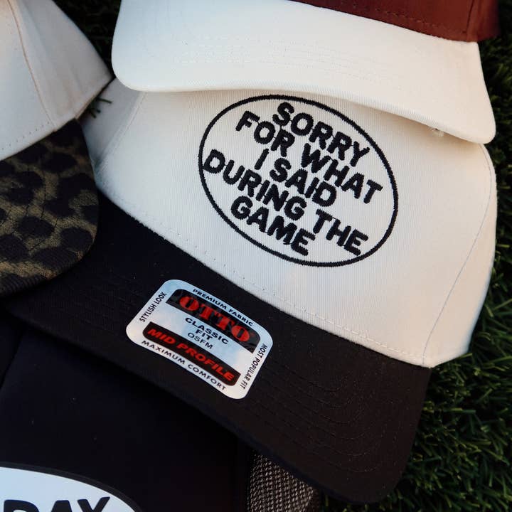 Ruby Moon - Wholesale Baseball Cap - Women's - Sorry For What I Said During The Game - Game Day Hat2