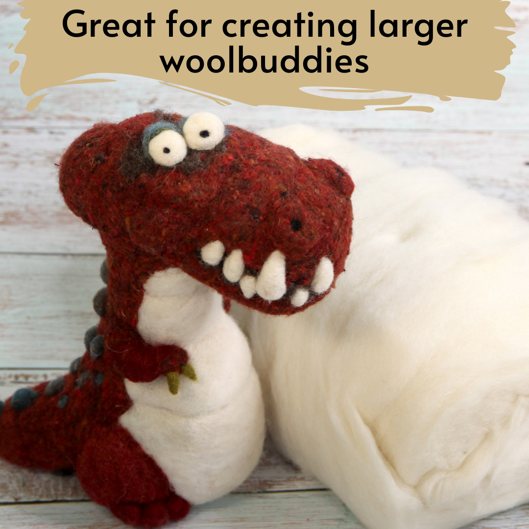 Woolbuddy - Wholesale Craft Supplies - 8oz Core Wool for Needle Felting1