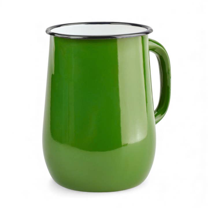 Grass Green Vintage Enamel Jug Pitcher for wholesale by STP