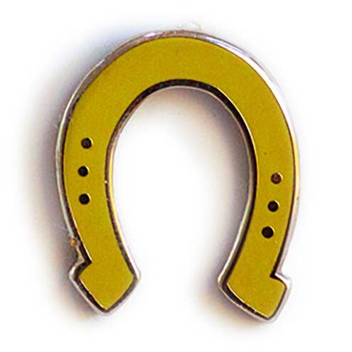 Fer à cheval en épingle d'or pour la vente par Alison Glass