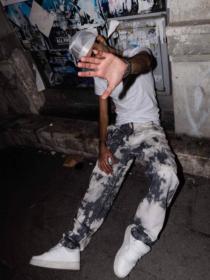 Bleached Cargo Denim Pants – Streetwear Tie-Dye Effect Relax for wholesale by PremiumDenim