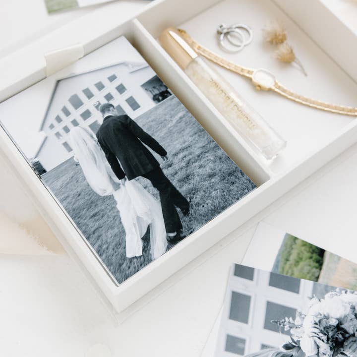 Abbey Ratcliff - Wholesale Keepsake Box - Kids & Baby - Double Linen Keepsake Box - for Photos & Cards