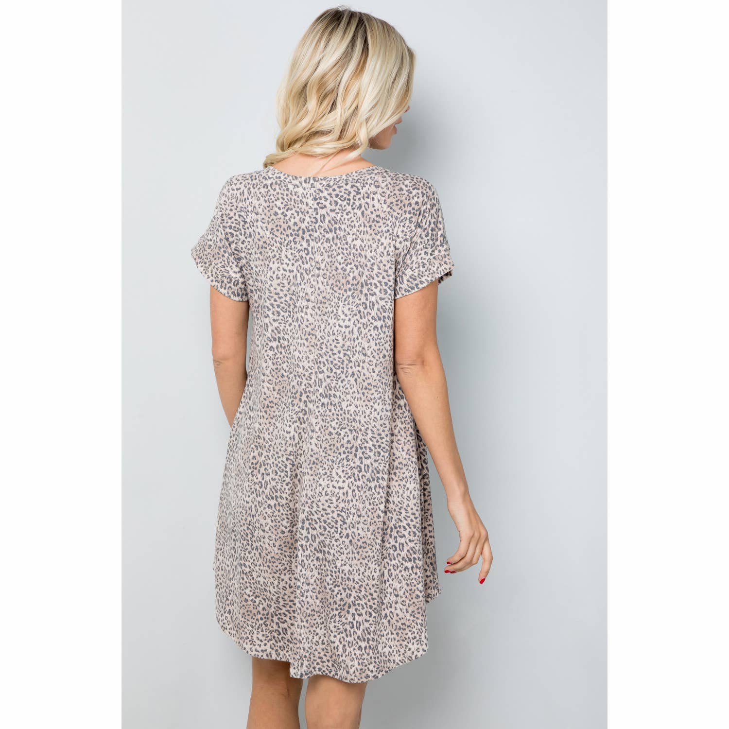 Sweet Lovely by Jen - Wholesale Dress - Women's - SD5349 LEOPARD V-NECK JERSEY DRESS12