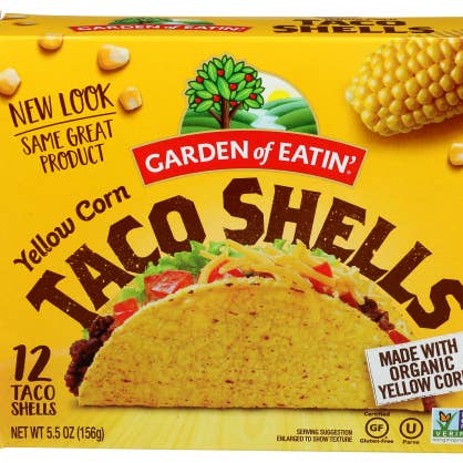 Garden of Eatin' Coquilles à tacos au maïs jaune, 156g pour la vente par KeHE Distributors, LLC