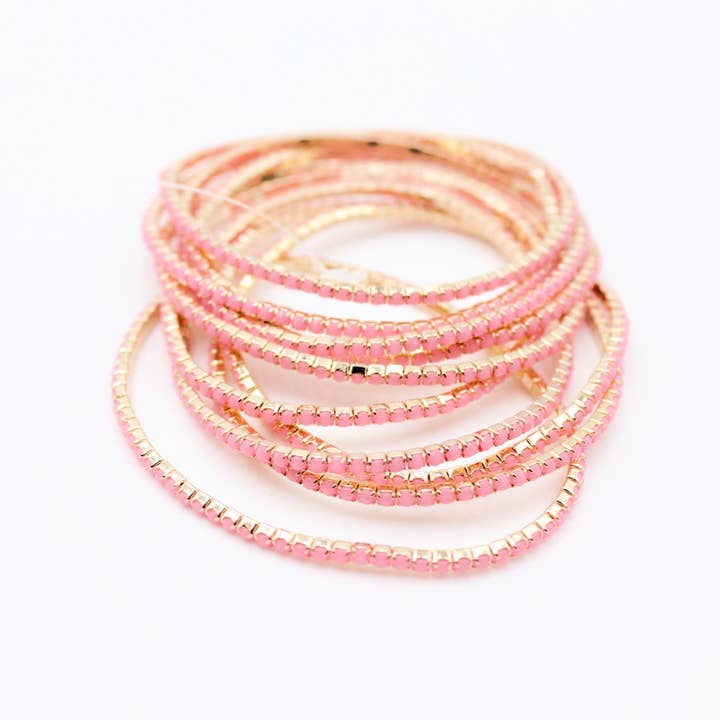 Reference Mode - Wholesale Jewelry Set - Set of 10 gold rhinestone bracelets13