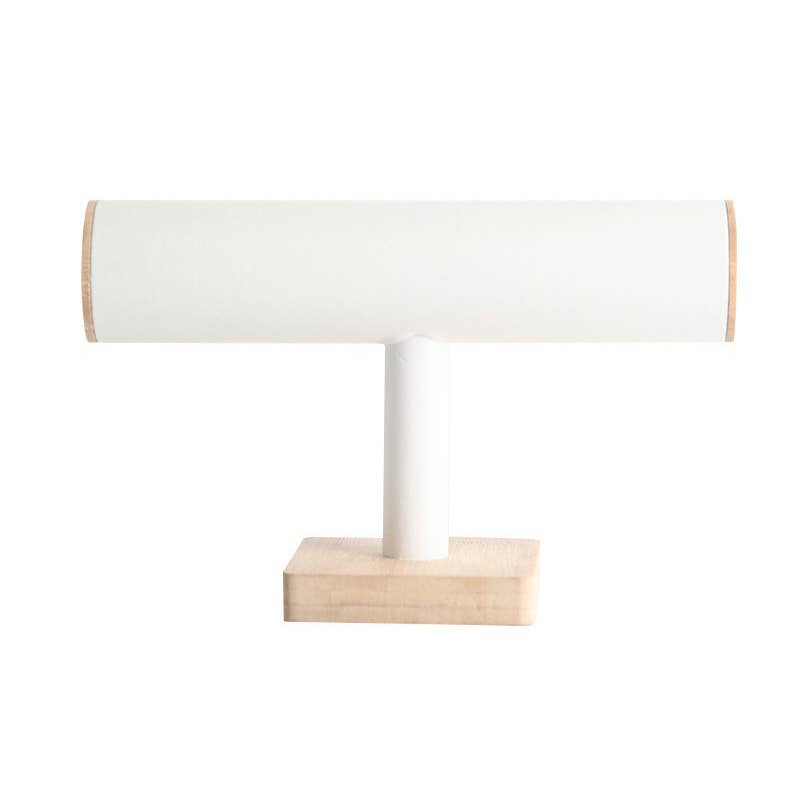 Zakka - Vente Supports et présentoirs à bijoux - Bracelet rond avec chaîne en T, 6,25 pouces H, noir et blanc0