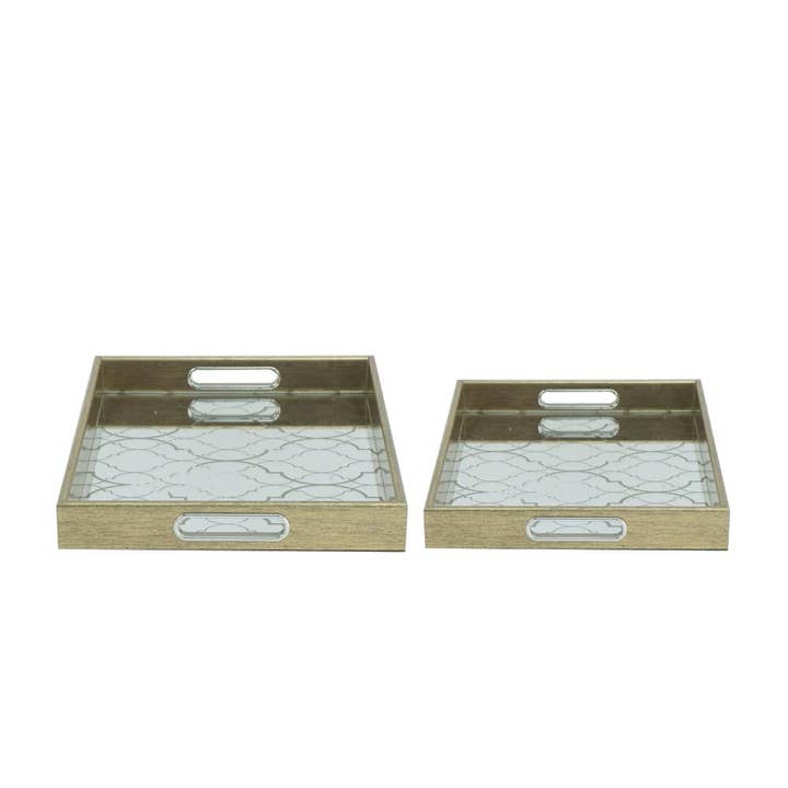 A&B Home Group Inc. - Wholesale Decorative Tray - S/2 Silver RectangleTrays3