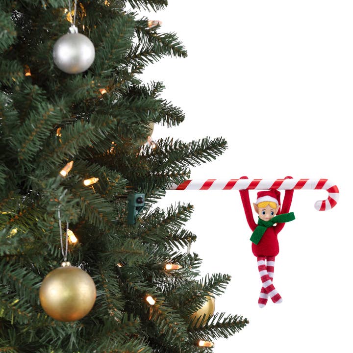 Merry Mischief Animated Candy Cane Elf Acrobat for wholesale by Mr. Christmas