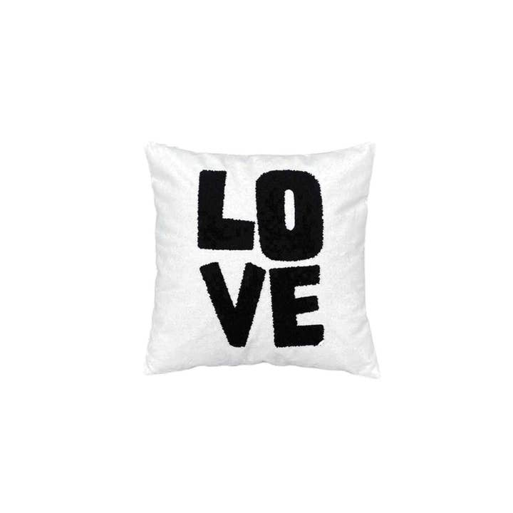 Influence love black cushion 40x40cm for wholesale by Opjet Paris