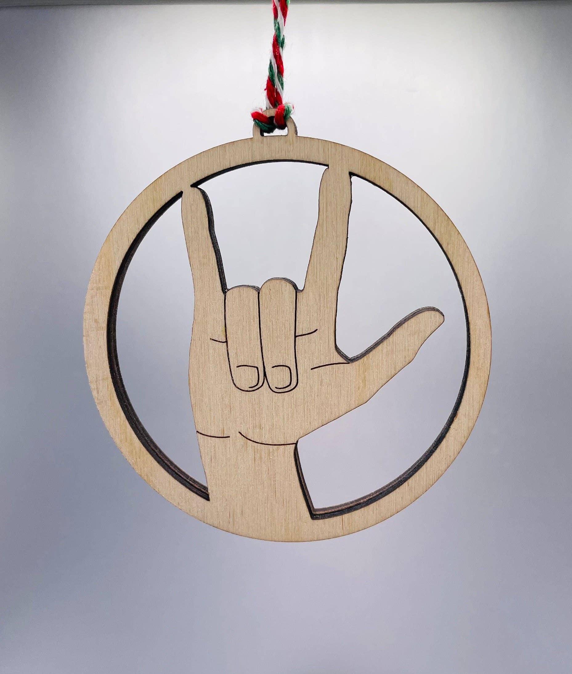 BoldLifeDesign - Wholesale Ornament - American Sign Language I Love You Ornament0