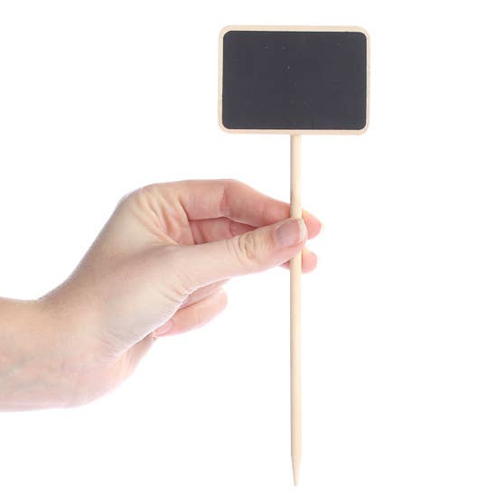 Factory Direct Craft - Wholesale Plant Pot - David Tutera Mini Wood Chalkboard Sign Stakes (Pack of 6) 
1