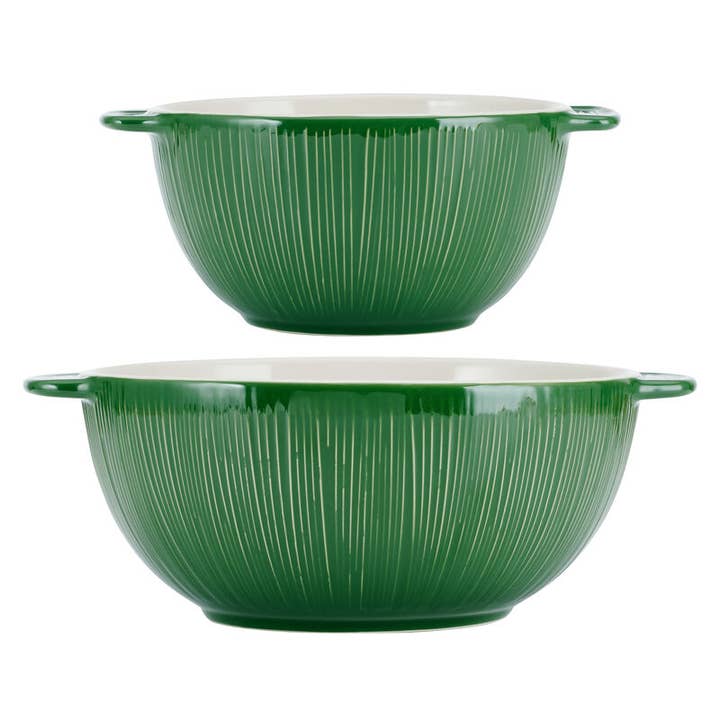 Fitz & Floyd Sicily Green Serve Bowls S 2 Brown Box Pkg for wholesale on Faire