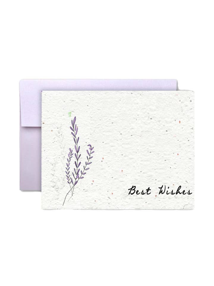 Carte de vœux écologique Blooming Wishes en papier à graines pour la vente par Artsy Em