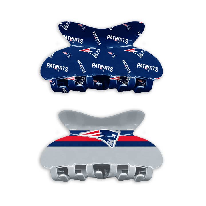 NFL New England Patriots Team Hair Claw Set for wholesale by Little Earth Productions