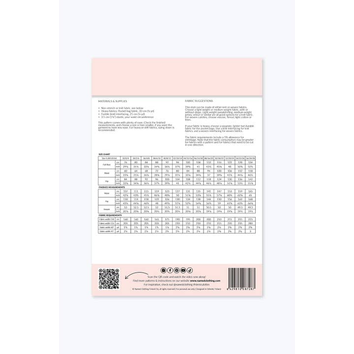 Named Clothing Finland Oy – Engroshandel DIY-sysæt – Ninni culottes med elastisk talje7