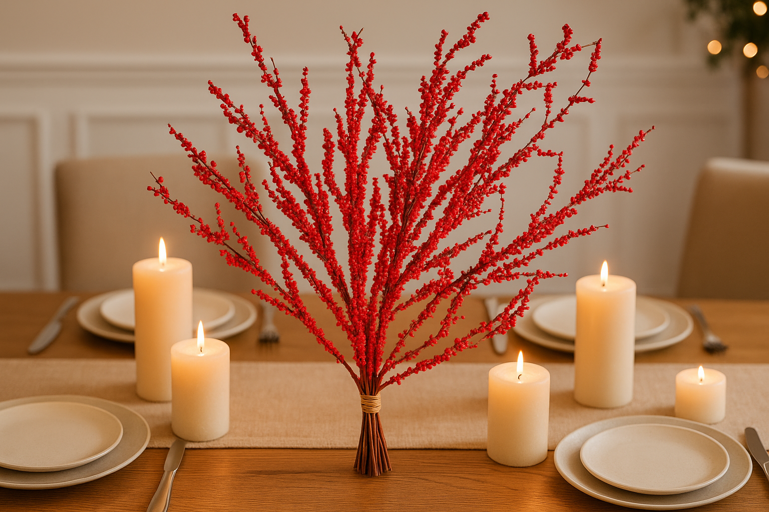 Larksilk – wholesale Artificial flowers – 3pc Artificial 35" Berry Spray Bundle X63