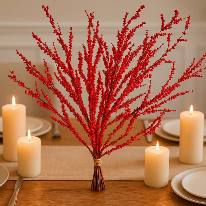 Larksilk - Wholesale Artificial flowers - Artificial 35" Berry Spray Bundle X63