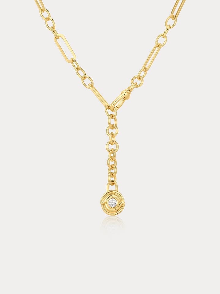 The Wave Bezel Lariat for wholesale by Luv AJ