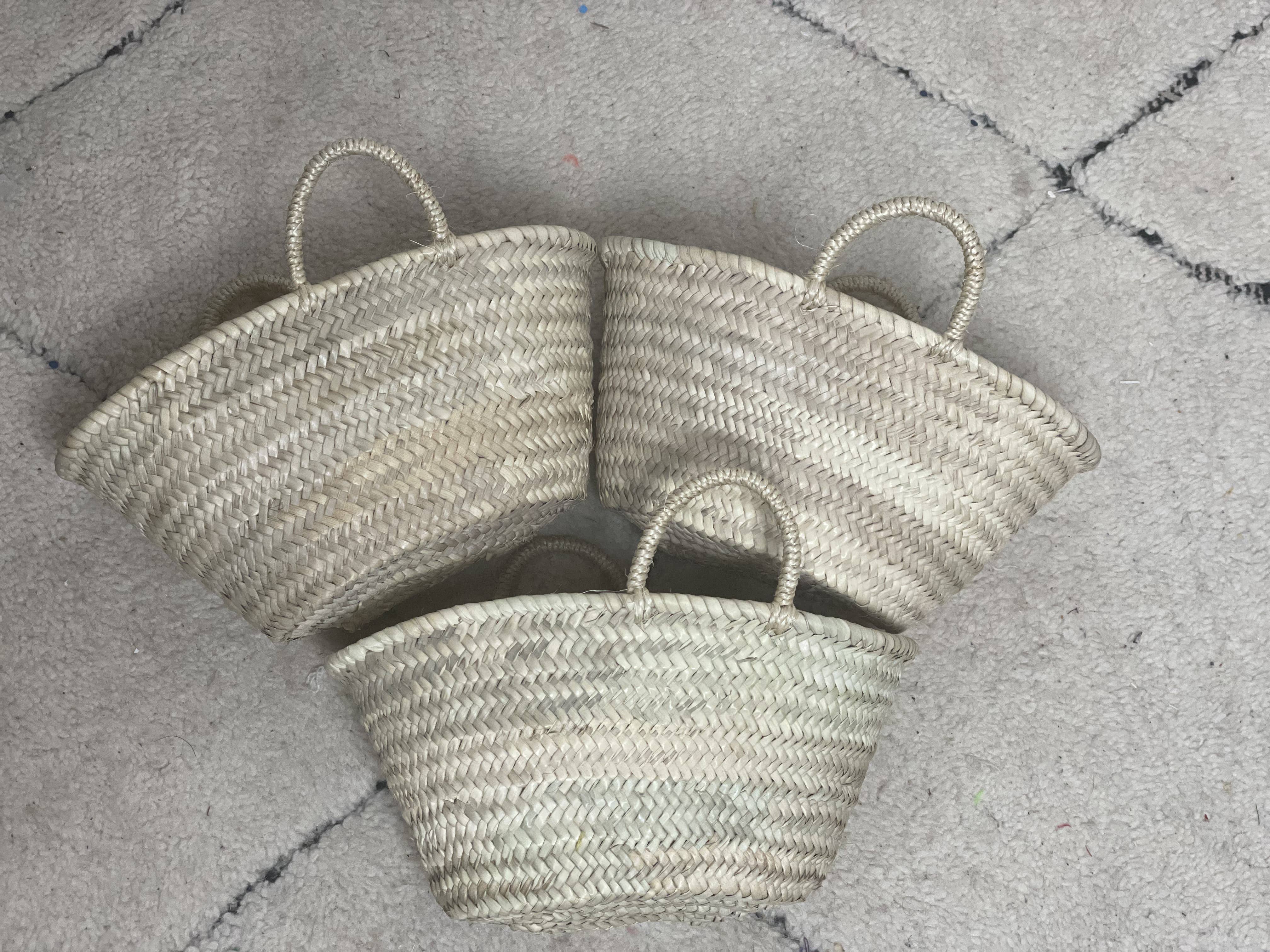 ProHandmadeDesign – wholesale Beach bag – NATURAL STRAW BASKET, small rose basket0
