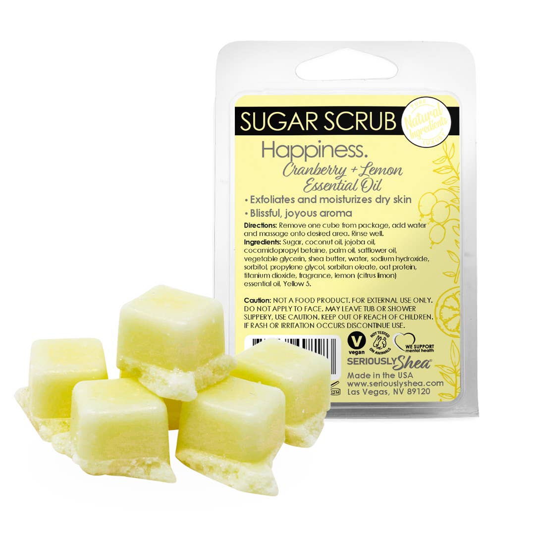 Seriously Shea - Wholesale Body Scrub/Exfoliant - Happiness Sugar Scrub - Cranberry + Lemon1