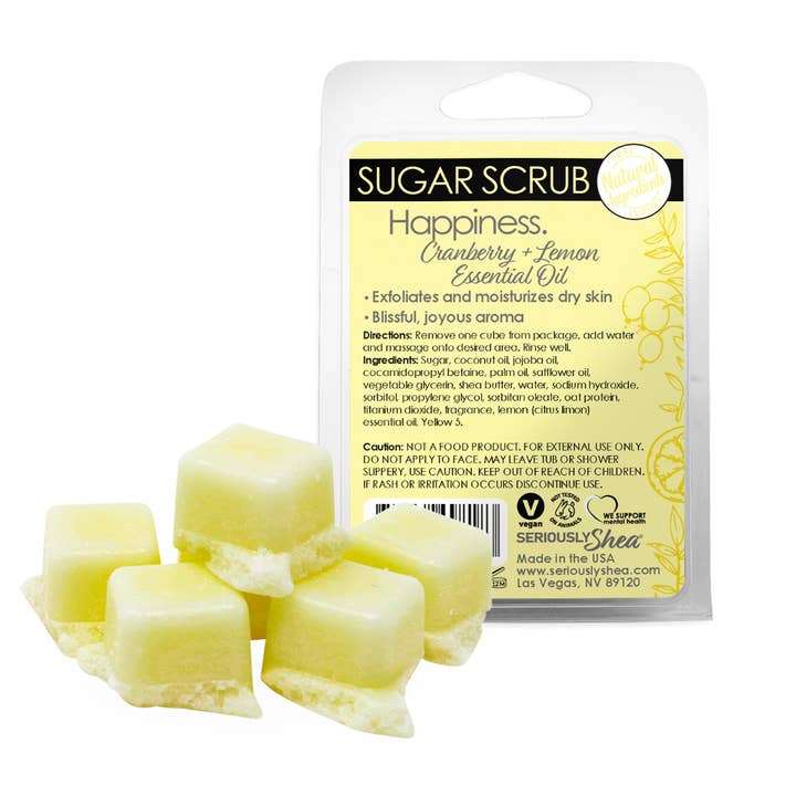 Seriously Shea - Wholesale Body Scrub/Exfoliant - Happiness Sugar Scrub - Cranberry + Lemon1
