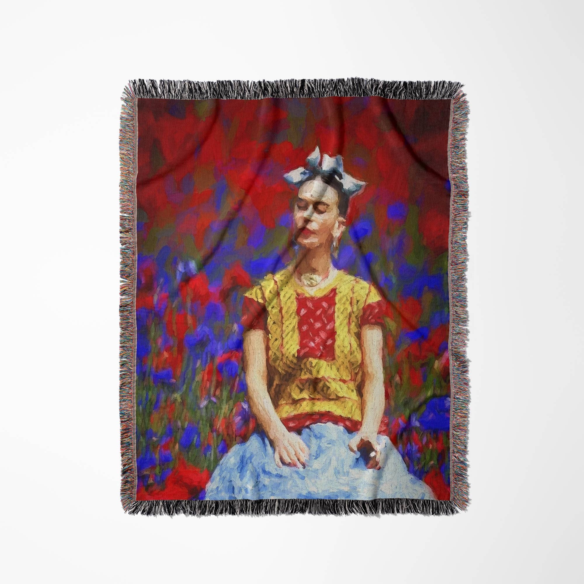 3dRose - Wholesale Throw Blanket - 3dRose, Frida- Free Artistic Adaptation of the Mexican Paintress, Blanket0