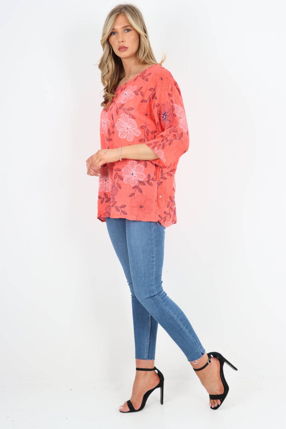 Miss Bold – Engroshandel Tunika - Dame – Italiensk bomuldsoverdel med blomsterprint6