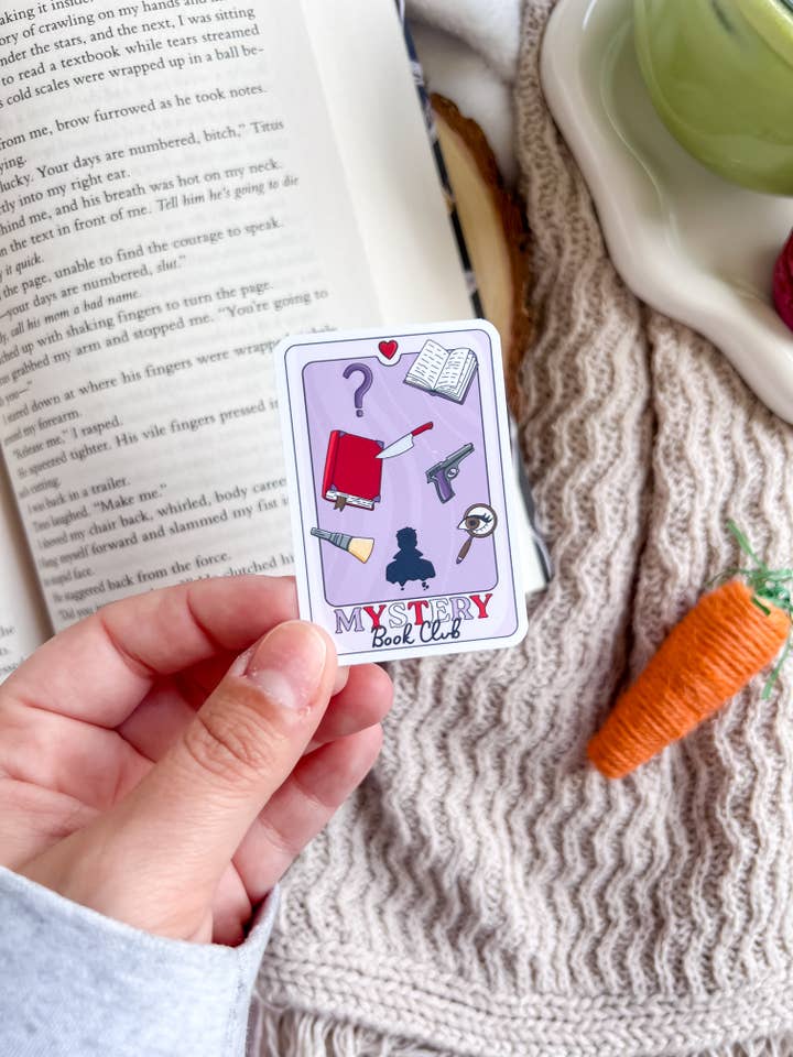 Bookish Tarot Mystery Reader Sticker| Trendy Stickers for wholesale by Bumblebry Designs