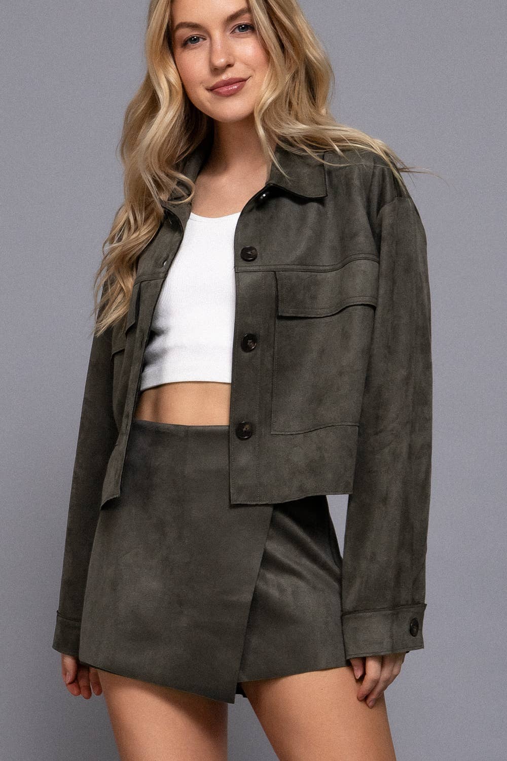 Active Basic | Active USA – wholesale Shorts – Women’s – Front Wrap Faux Suede Short Pants  11