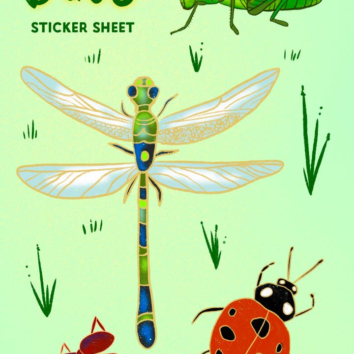 Bugs Sticker Sheet for wholesale by Heirloom Design Co.