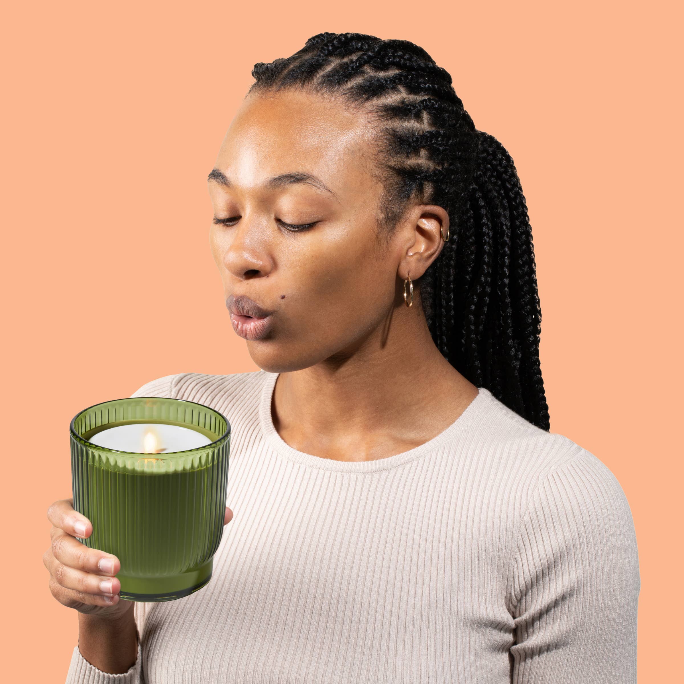 Lifelines - Wholesale Flameless Candle - Flameless Candle Diffuser - Olive Ribbed2