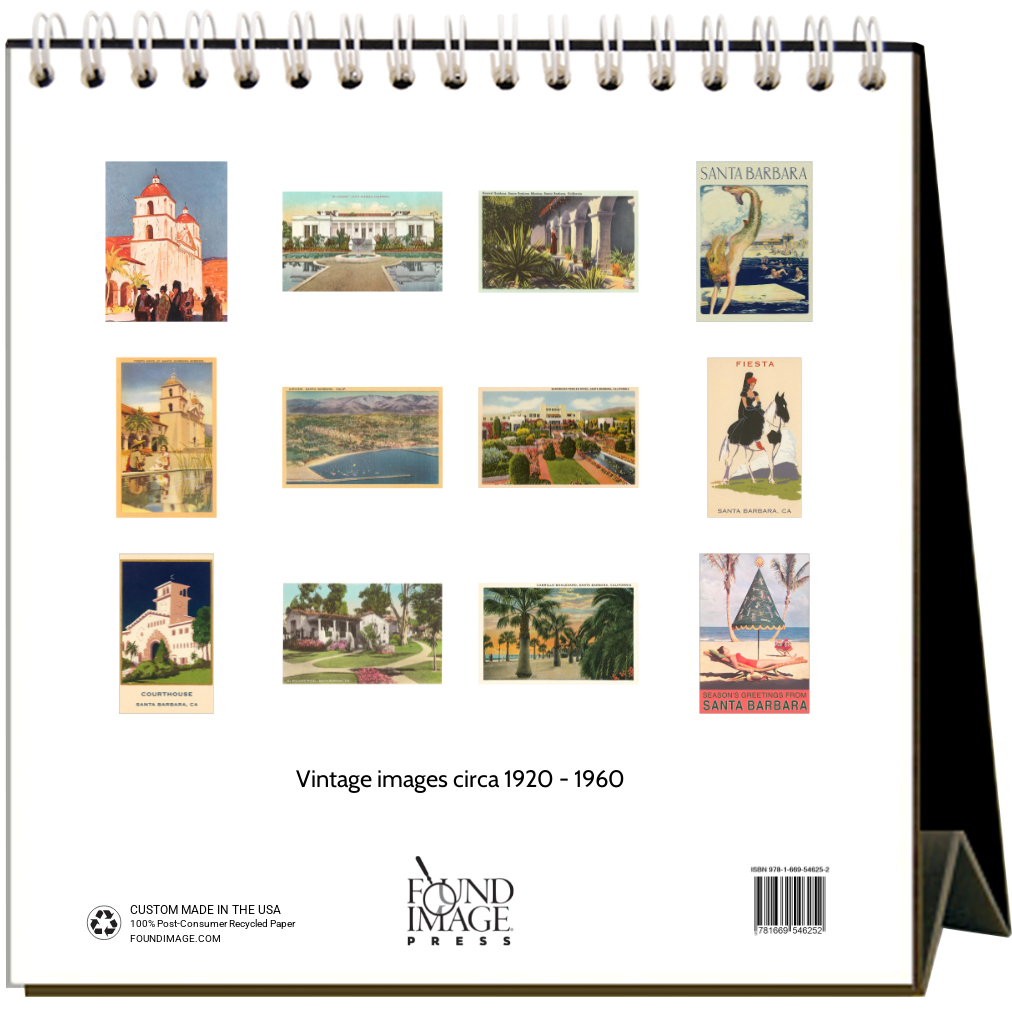 Found Image Press - Wholesale Calendar - Santa Barbara 2026 Desk Calendar1