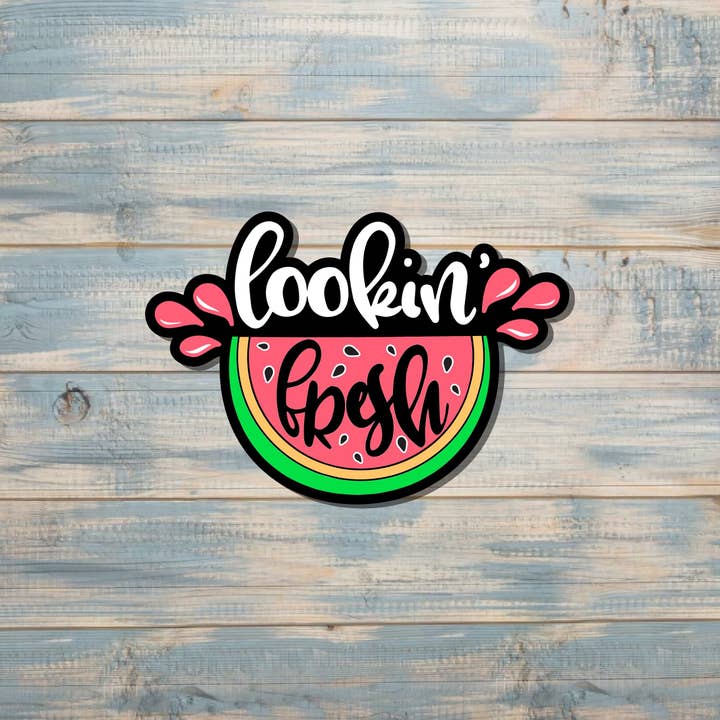 Watermelon Sticker, Die Cut Vinyl Sticker, Boho Fun, Water Resistant, Motivational Positivity |Sticker or Magnet for wholesale by Handmade by Marlayna
