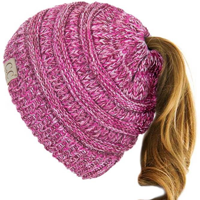 Hana - Wholesale Beanie - Kids - C.C Kids Four Tone Ponytail Beanie
